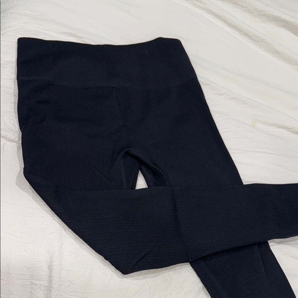 Fabletics Black Ribbed Leggings